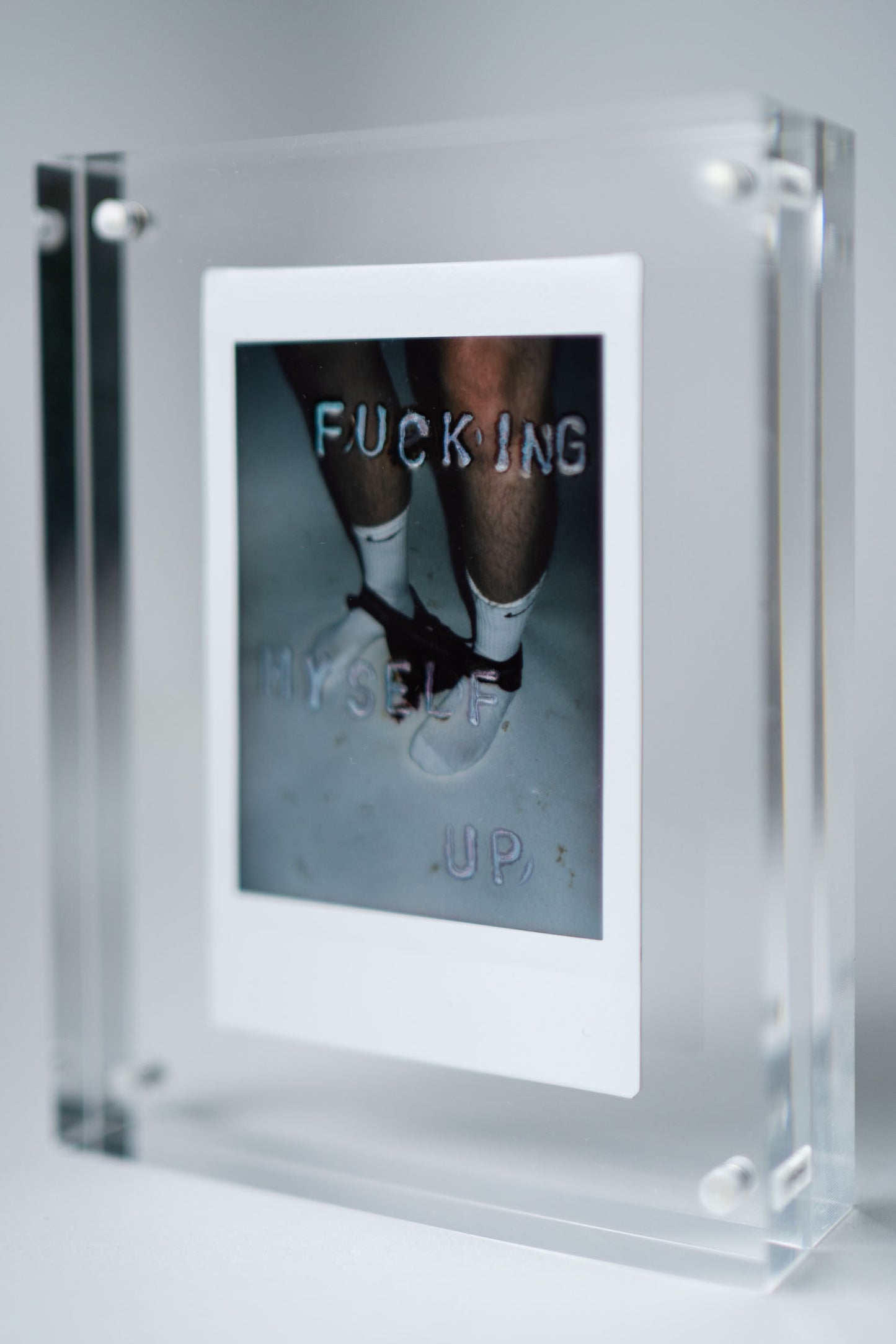 'Fucking myself up' Original Polaroid