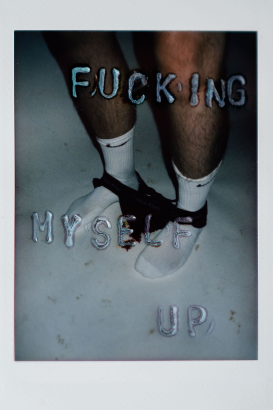 'Fucking myself up' Original Polaroid